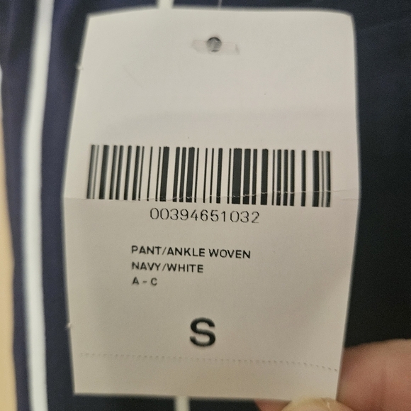 NWT Forever 21 Harper Pants Belted Skinny Blue White Stripes Women's Size S - Picture 6 of 6